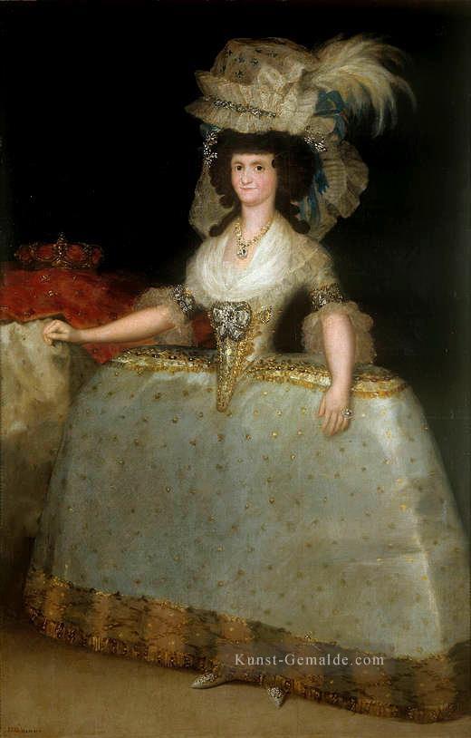 Maria Luisa von Parma panniers Francisco de Goya trägt Ölgemälde